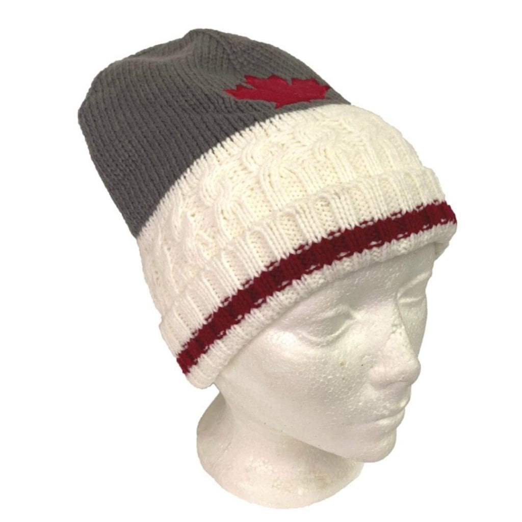Wholesale Adult Knit Canada Winter Hats/Toque with Stripe Bargains Group