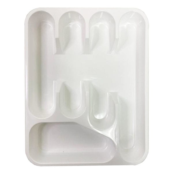 Wholesale Cutlery Tray - White Plastic
