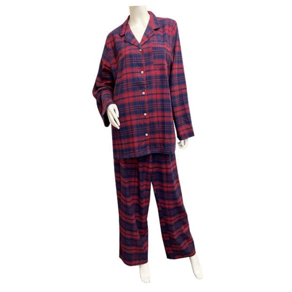 Wholesale Ladies Flannel Pajama, 2-Piece Set - Plus Size (Size 14-22) - Asst. Colours and Patterns - Image 3