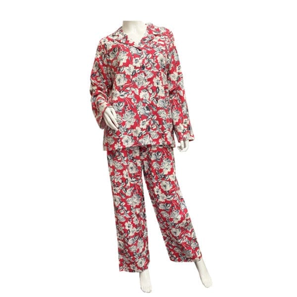 Wholesale Ladies Flannel Pajama, 2-Piece Set - Plus Size (Size 14-22) - Asst. Colours and Patterns - Image 2