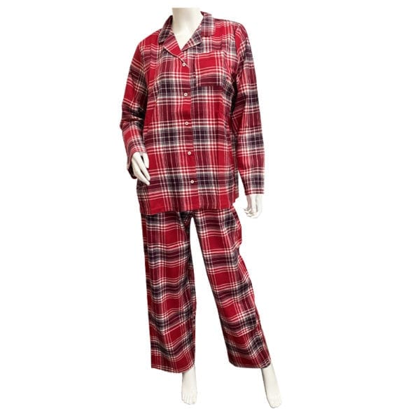 Wholesale Ladies Flannel Pajama, 2-Piece Set - Plus Size (Size 14-22) - Asst. Colours and Patterns - Image 4