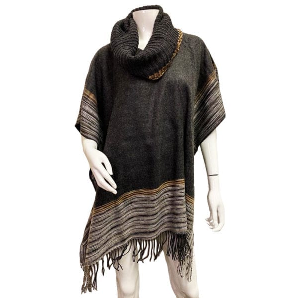 Wholesale Ladies’ Designer Poncho – Asst. Colours and Prints - Image 8