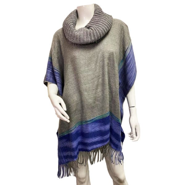 Wholesale Ladies’ Designer Poncho – Asst. Colours and Prints - Image 9