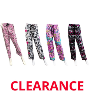 Wholesale Ladies Plush Printed PJ Pants