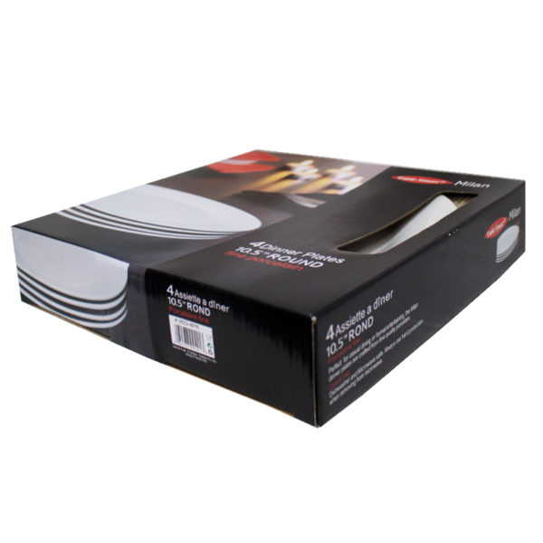 Wholesale Dinner Plate, 4-Pack - White Porcelain - 10.5″