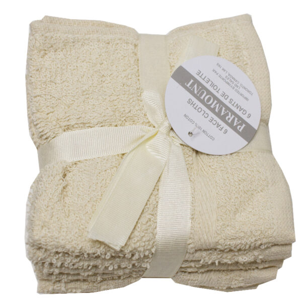 Wholesale Face Cloth/Towel, 6 Pack - Asst. Colours ($1.00 each) - Image 4