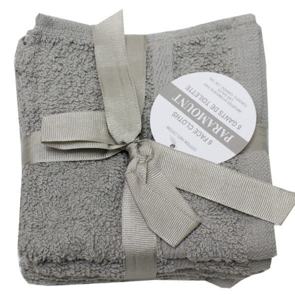 Wholesale Face Cloth/Towel, 6 Pack - Asst. Colours ($1.00 each) - Image 5