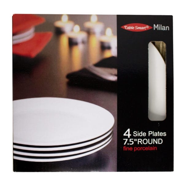 Wholesale Side Plate 7.5"- White Porcelain - 4-Pack ($2.56 Each) - Image 2
