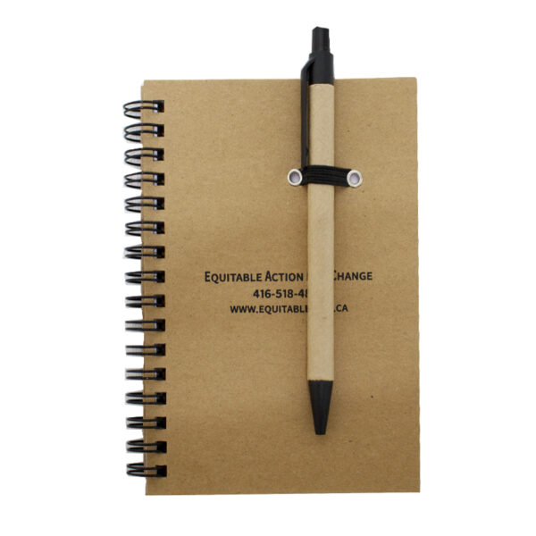 Custom Recycled Cardboard Notebook with Matching Pen