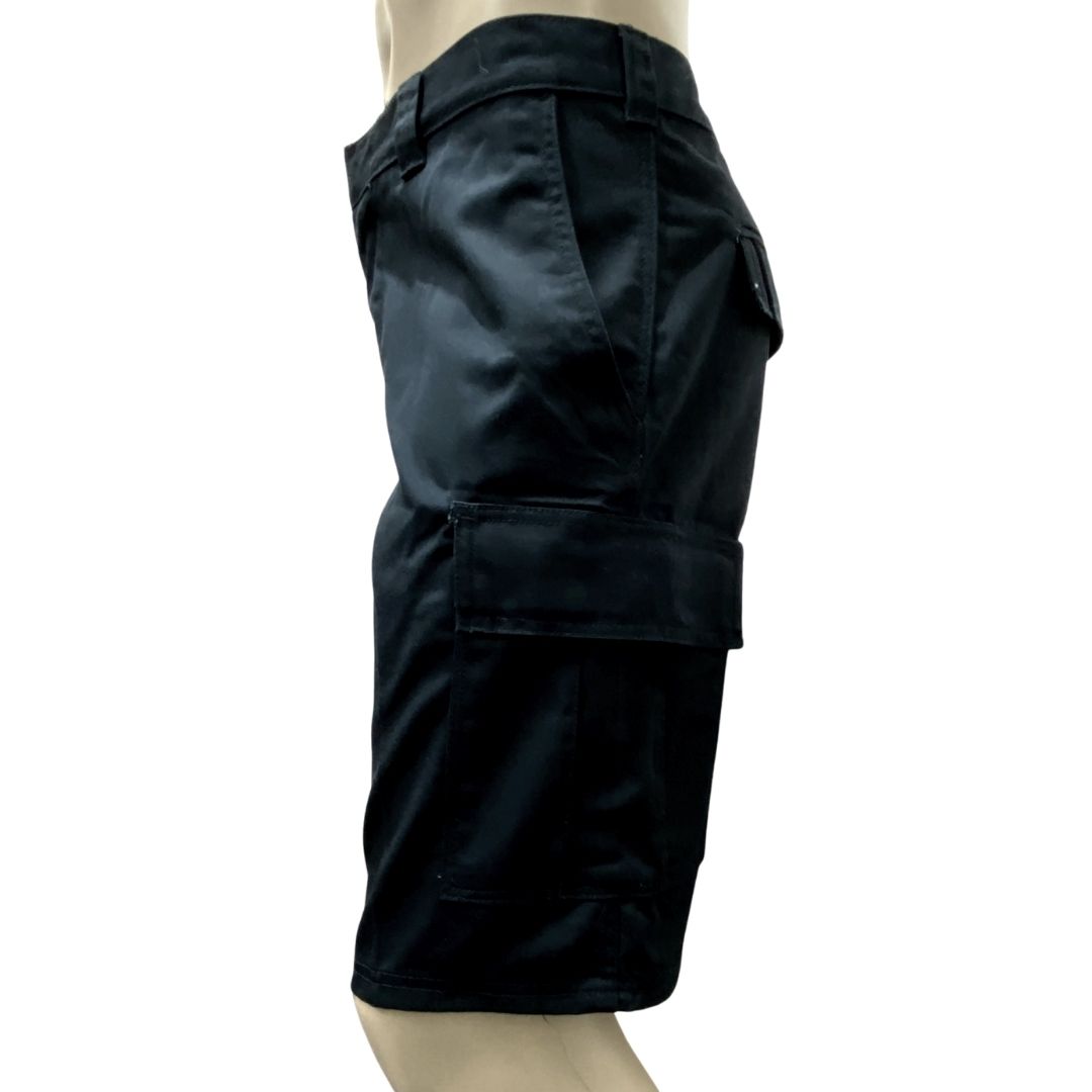 mens black cargo work shorts