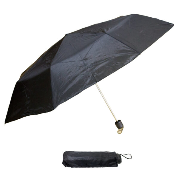 Wholesale Manual Folding Umbrella - Solid Black