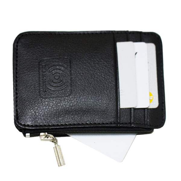 Wholesale RFID Safe Vegan Leather Wallet - Black - Image 5
