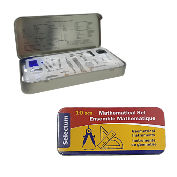 Wholesale Math Set, 10-Piece Set in Metal Case - Image 2