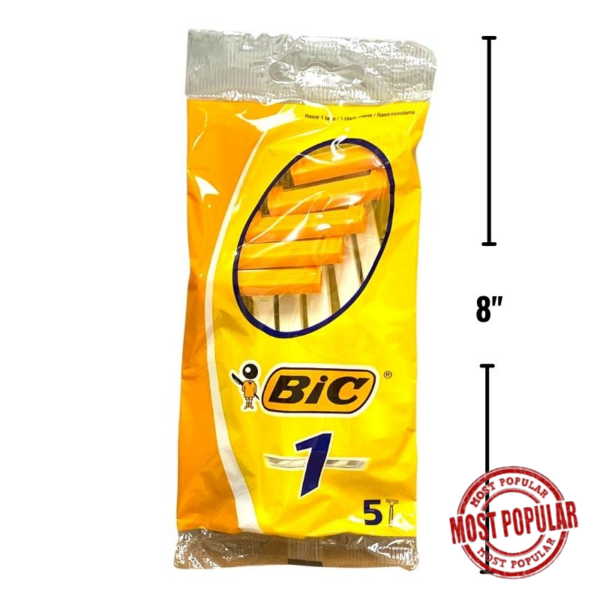 Wholesale Bic Razors, 5-Pack - One Blade ($0.75 Each)