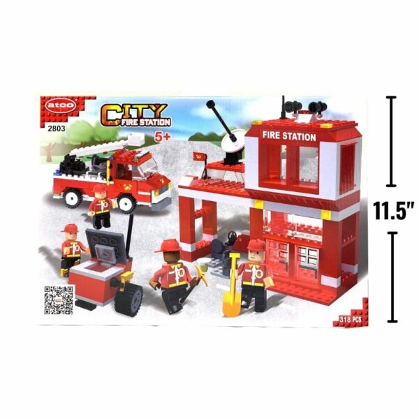 Wholesale Building Block Set - Fire Station, 318-Piece