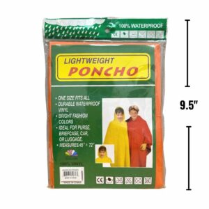 Wholesale Kid's Rain Poncho, Asst. Colours (One Size Fits 7-10 Years Old)