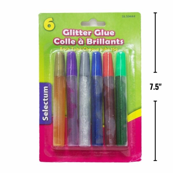 Wholesale Selectum Glitter Glue Pens, 6-Pack