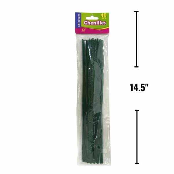 Wholesale Selectum Pipe Cleaners, 40-Pack -dark green (12)