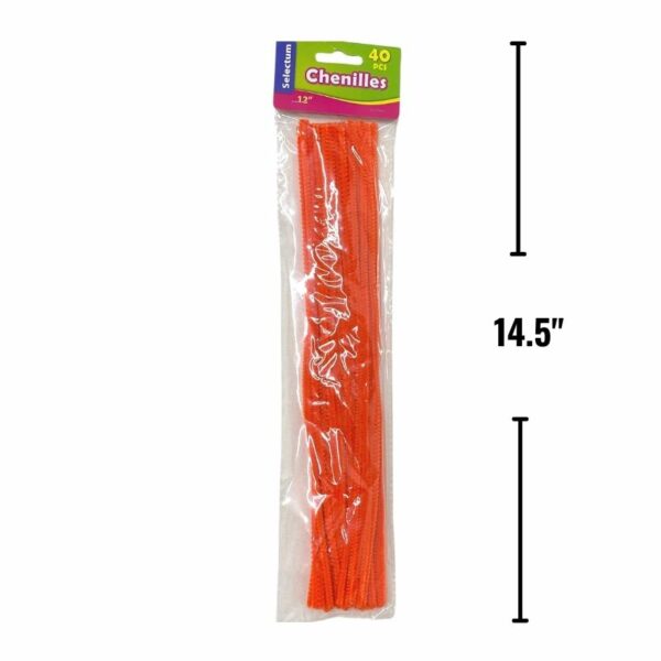 Wholesale Selectum Chenilles, 40-Pack – Orange (12″)