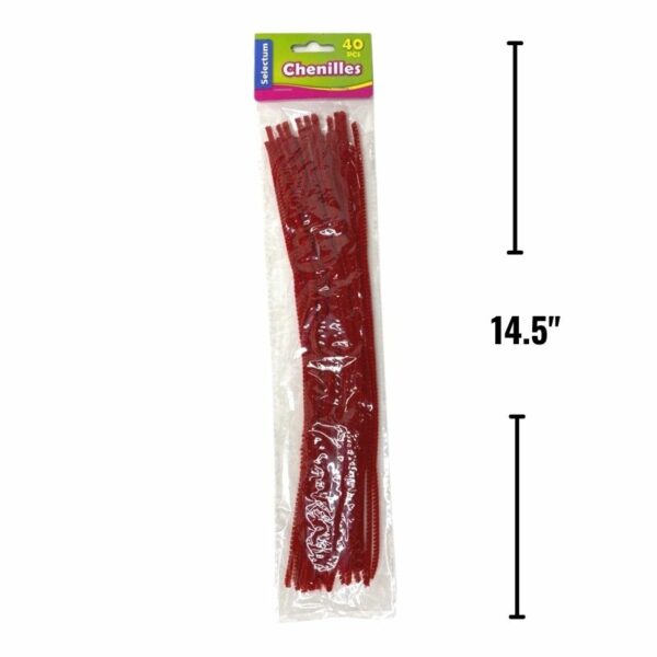 Wholesale Selectum Chenilles, 40-Pack – Red (12″)