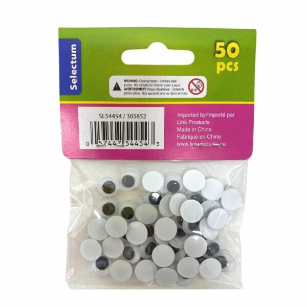 Wholesale Selectum Wiggly Eyes, 50-Pack – Size:10 mm ($0.02 Each) - Image 2