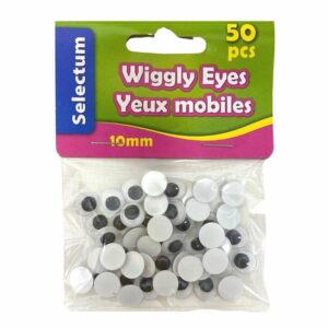 Wholesale Selectum Wiggly Eyes, 50-Pack – Size:10 mm ($0.02 Each)