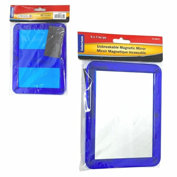 Wholesale Selectum Mirror - Unbreakable & Magnetic Locker Mirror, 2 Asst. Colours (Size 5"x7") - Image 3