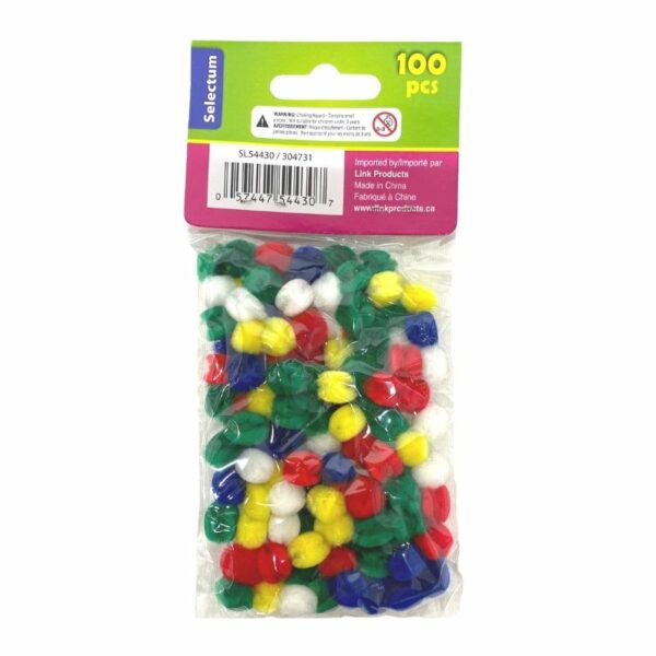 Wholesale Selectum Pom-Pom, 100-Pack - Asst. Colours - Size : 1/4" ($0.02 Each) - Image 2