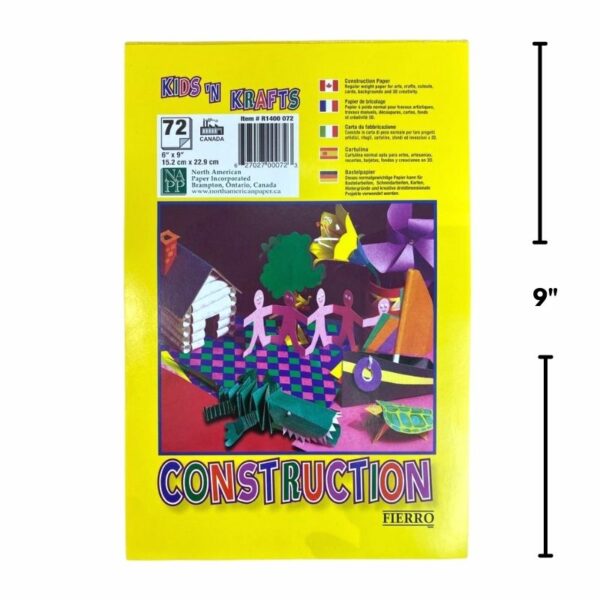 Wholesale Construction Paper Pad - 72 Pages (Size 6″ x 9″)