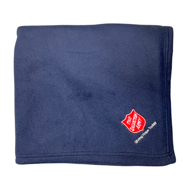 Custom Polar Fleece Blanket - Navy - Image 2