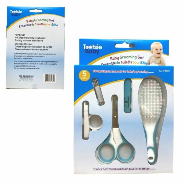 Wholesale Tootsie Baby Grooming, 5-Piece Set - 2 Asst. Colours - Image 2