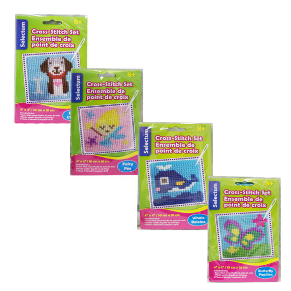 Wholesale Cross-Stitch Activity Set – 4 Asst. Styles (Size 4″ x 4″) - Image 3