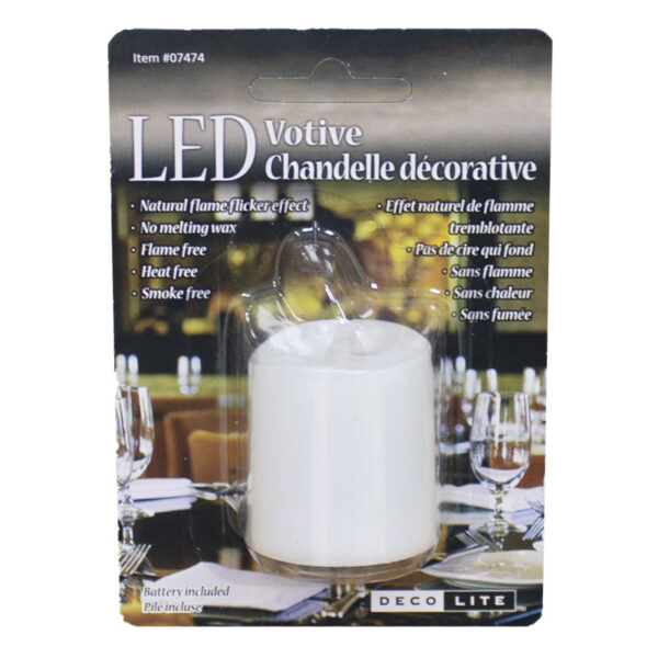 Wholesale LED Flameless Candle, Battery Included - White Colour - Image 2