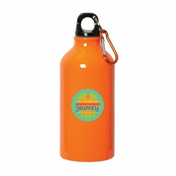Custom Aluminium Water Bottle With Carabiner 500 ML - Image 6