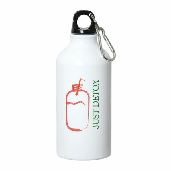 Custom Aluminium Water Bottle With Carabiner 500 ML - Image 2