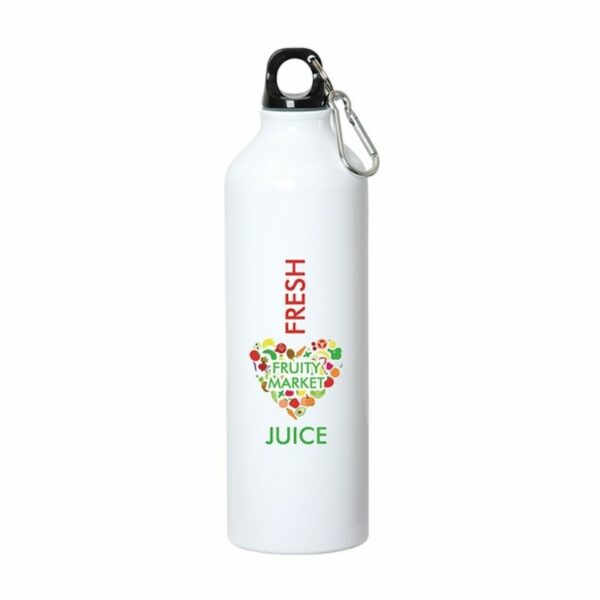 Custom  Aluminum Water Bottle With Carabiner 750 ML - Image 2