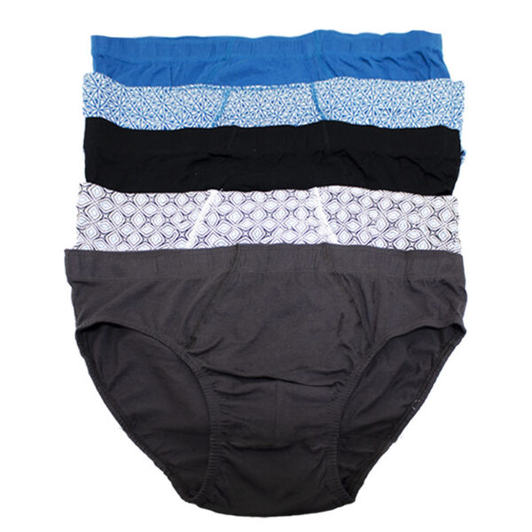 Wholesale Men’s Cotton Briefs, Asst. Colours, Size S-XL – 5-Pack ($2.75 Each) - Image 5