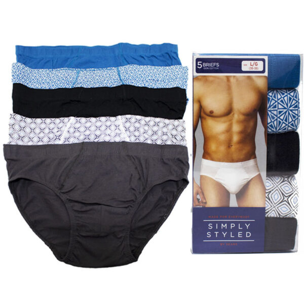 Wholesale Men’s Cotton Briefs, Asst. Colours, Size S-XL – 5-Pack ($2.75 Each) - Image 6