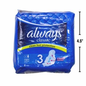 Wholesale Always Pads, 8-Pack - Classic Night Time - Size: Night ($0.49 Each )