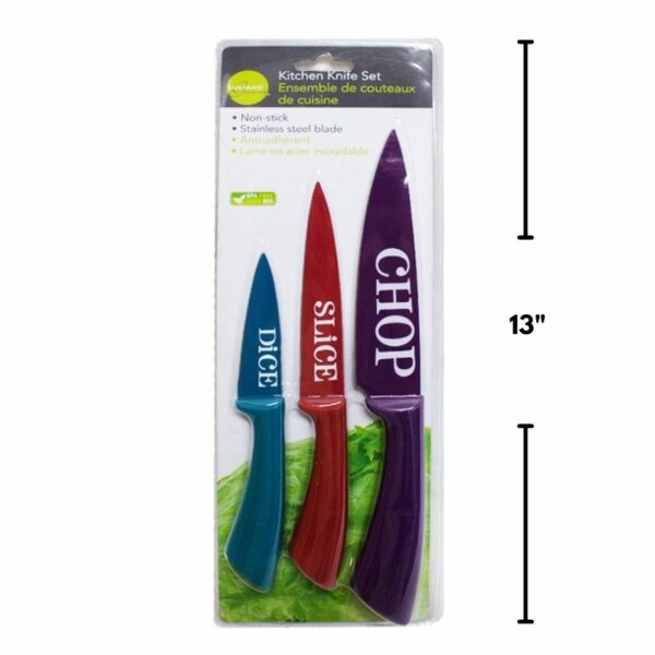 Wholesale Kitchen Knife Set, 3-Piece Set ($2.67 Each)