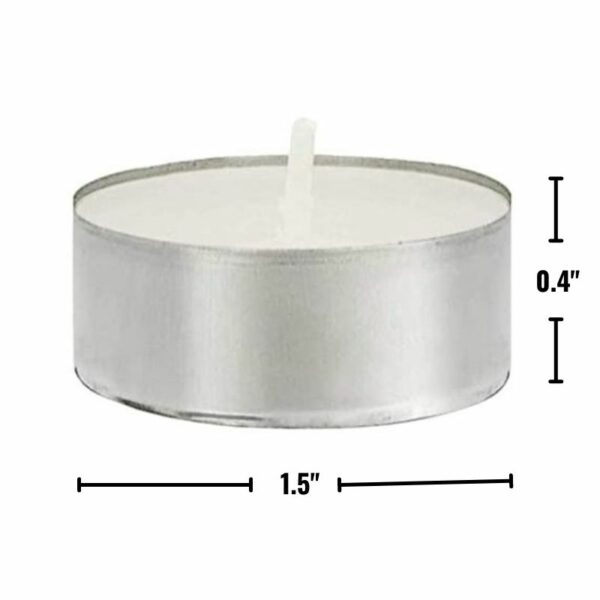 Wholesale Unscented Tealight Candles, 50-Pack - White ($0.12 Each) - Image 2