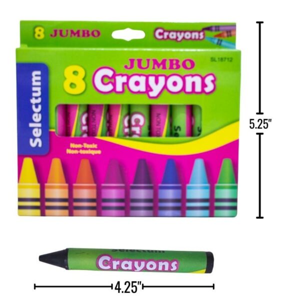 Wholesale Jumbo Crayons Size, 8-Pack ($0.24 Each) - Image 2