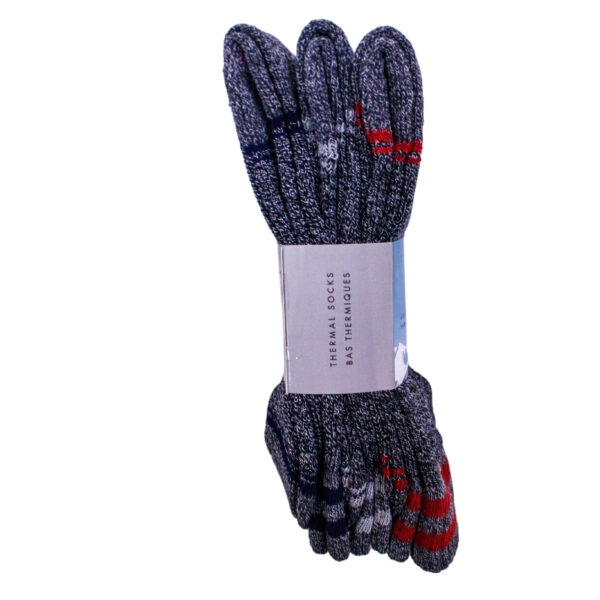 Wholesale Men's Thermal Sock with Stripe, 3-Pack - Size 10-13 ($2.75 Each) - Image 5