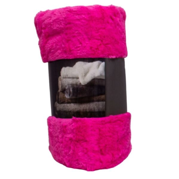 Wholesale Premium Asst. Plush Throw Blanket - Asst. Colours (50” x 60”) - Image 12