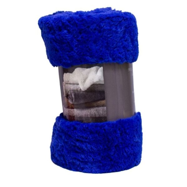 Wholesale Premium Asst. Plush Throw Blanket - Asst. Colours (50” x 60”) - Image 3