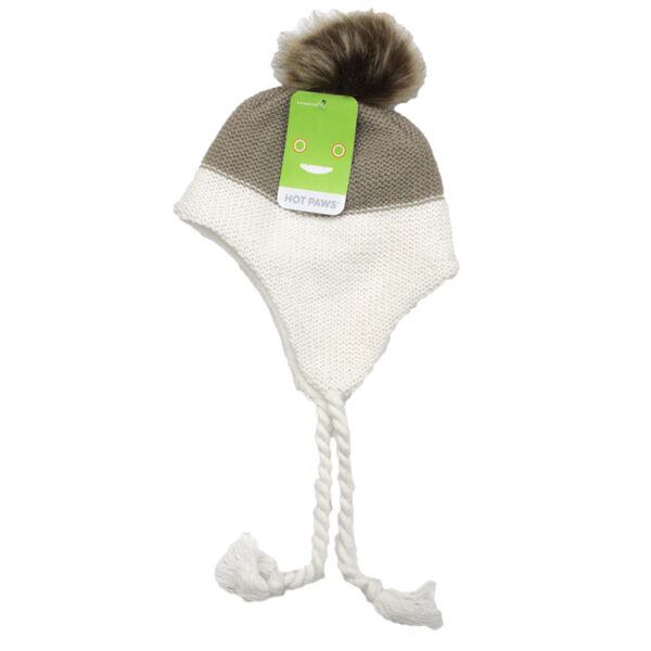 Wholesale Brand Name Girls' Winter Earflap Pom-Pom Hat with Tassels - Asst. Colours (Age: 4-6 Years) - Image 5