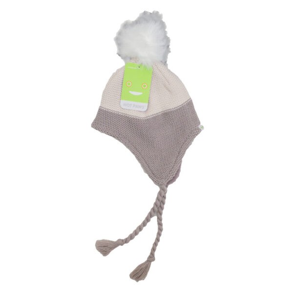 Wholesale Brand Name Girls' Winter Earflap Pom-Pom Hat with Tassels - Asst. Colours (Age: 4-6 Years) - Image 4