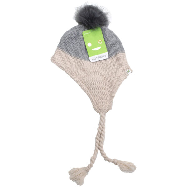 Wholesale Brand Name Girls' Winter Earflap Pom-Pom Hat with Tassels - Asst. Colours (Age: 4-6 Years) - Image 3