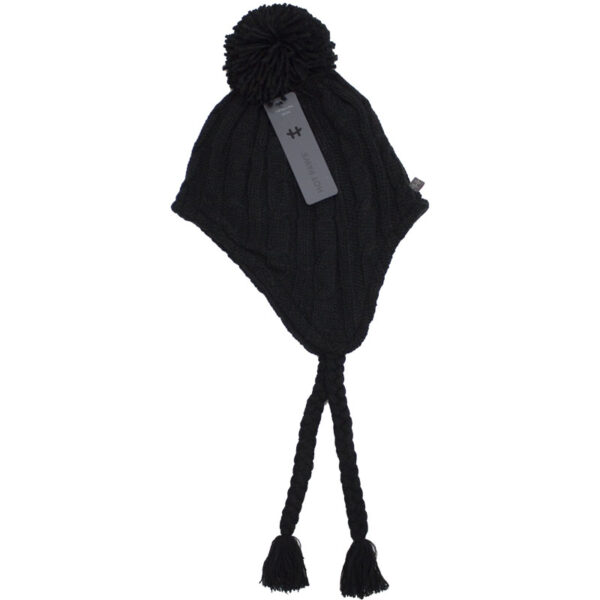 Wholesale Brand Name Youth Girls' Winter Earflap Pom-Pom Hat with Tassels - Asst. Colours (Age: 7-14 Years) - Image 2