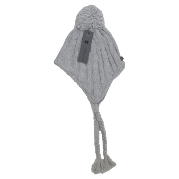 Wholesale Brand Name Youth Girls' Winter Earflap Pom-Pom Hat with Tassels - Asst. Colours (Age: 7-14 Years) - Image 3